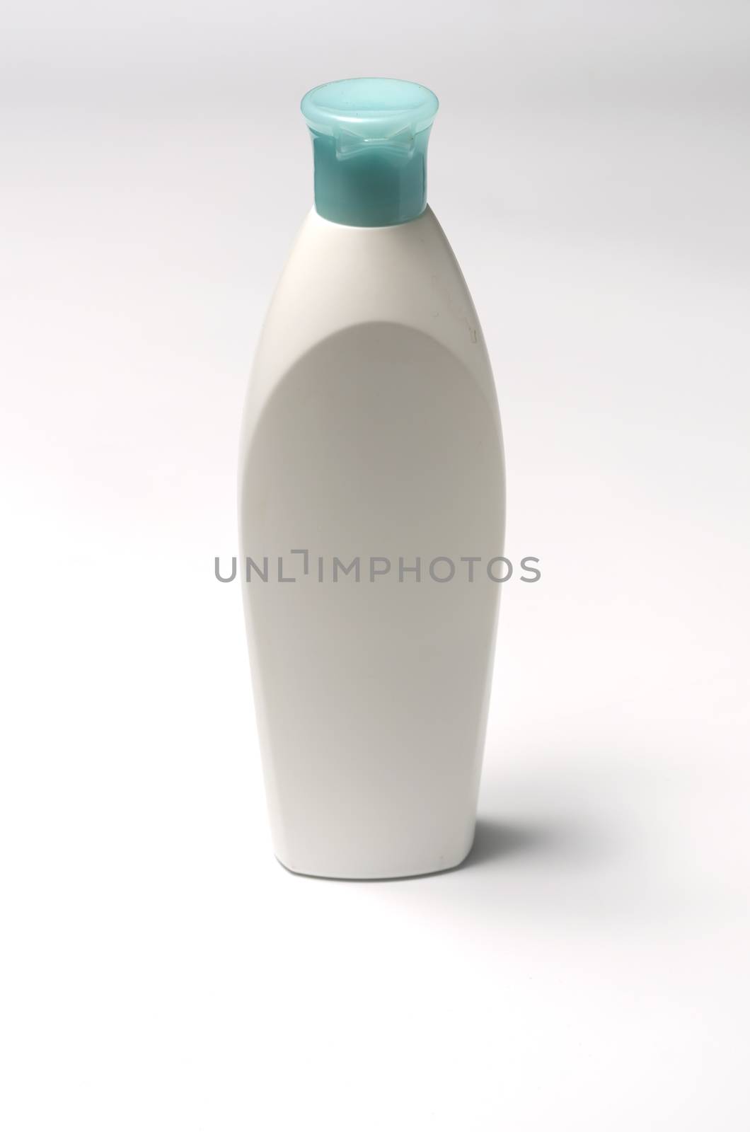 body lotion bottle on a white background