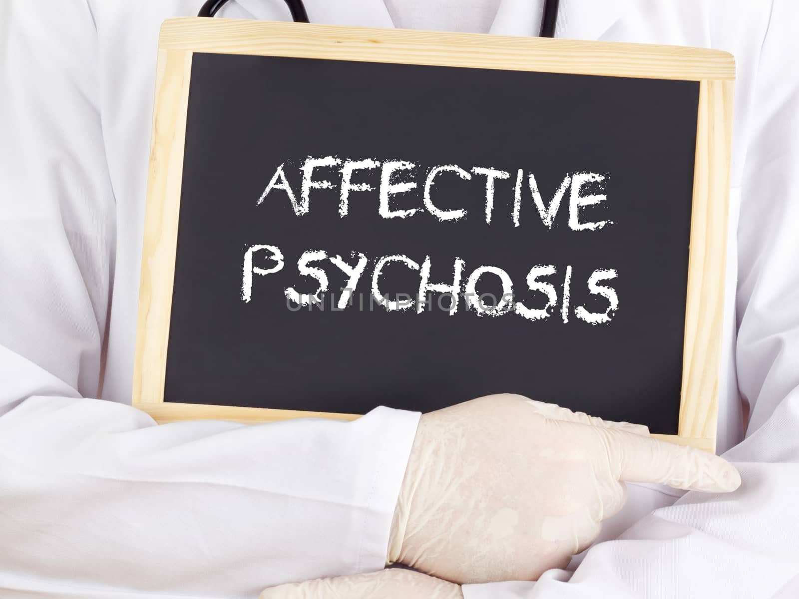 Doctor shows information: affective psychosis