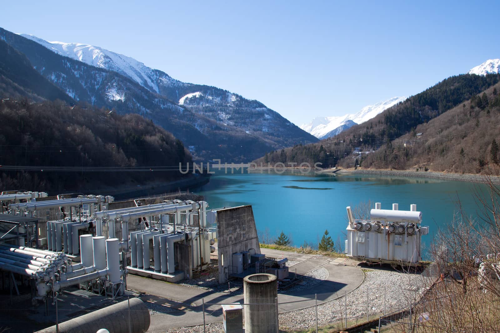 The lower reservoir of Lac du Verney. It is the largest hydroelectric power station in France