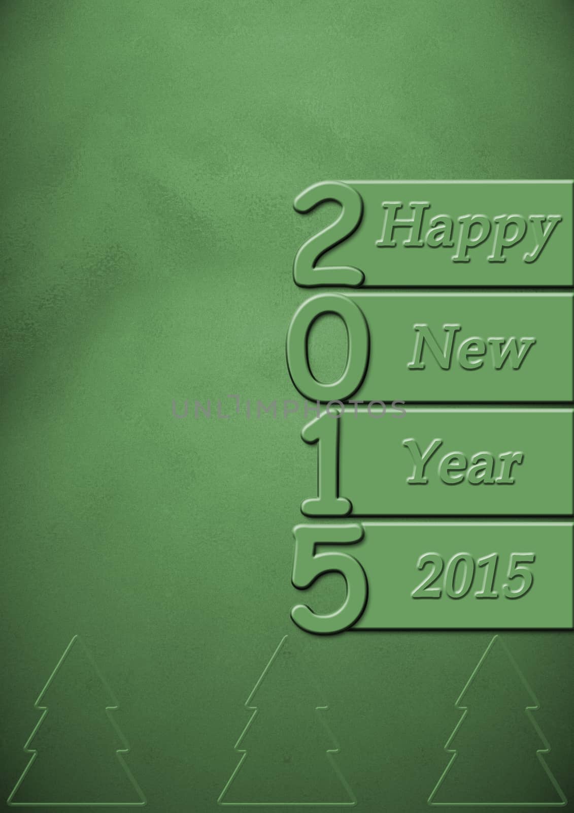 3d text 2015 happy new year design.