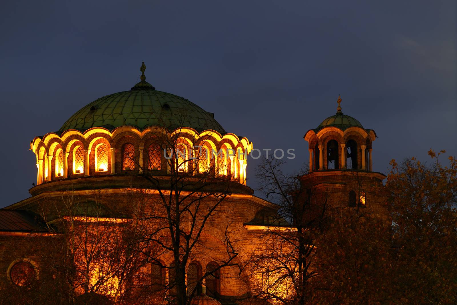"St Nedelya" Church at night by alexkosev