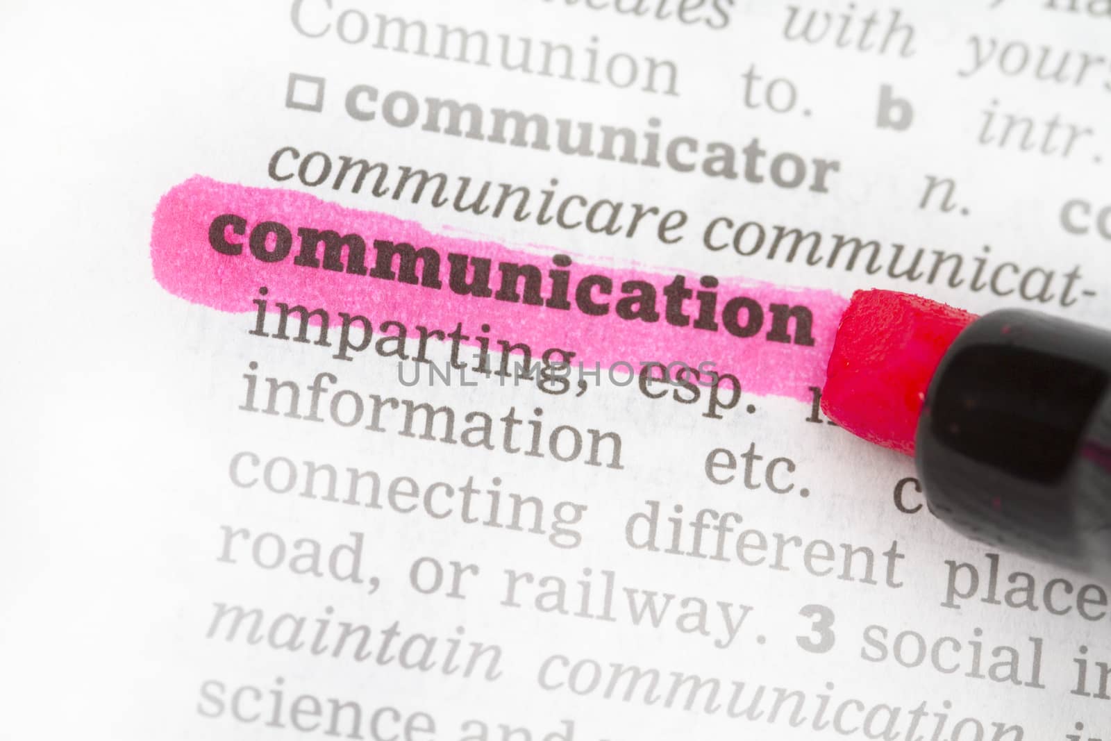 Communication  Dictionary Definition single word with soft focus