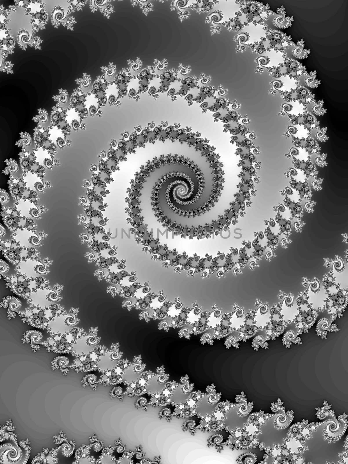 Digital computer graphic - rendering. Abstraction background with fractal spiral for design.
