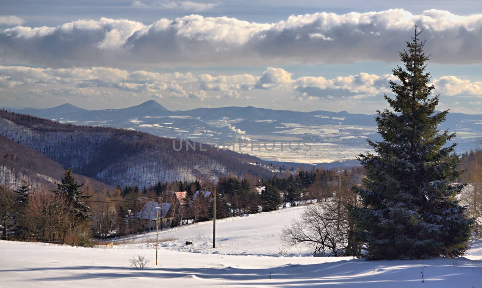 Winter hills in Northern Bohemia,Czech Republic  by jnerad