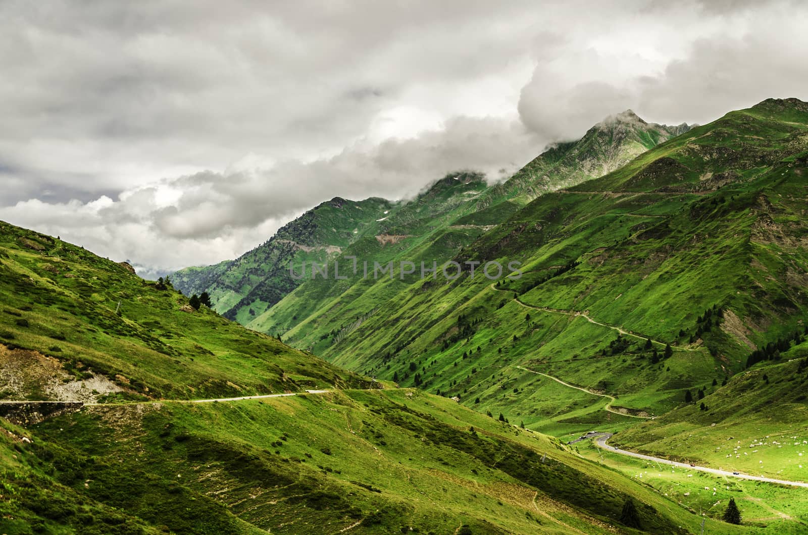 Pyrenees mountains landscape by TilyoRusev