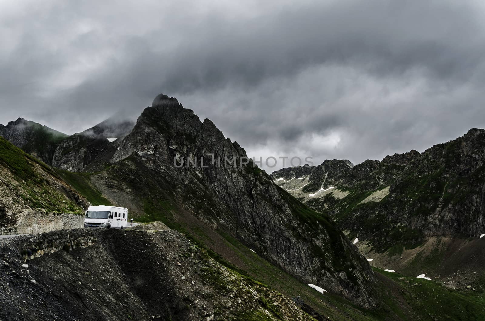 Amazing landscape at the Pyrenees mountains in Spain