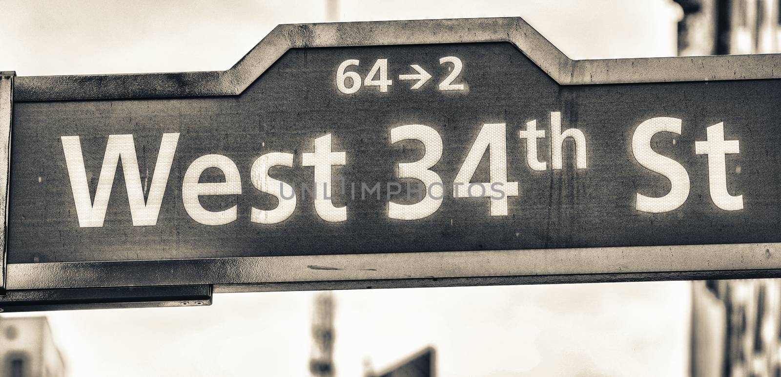 West 34th street sign in Manhattan - New York City by jovannig