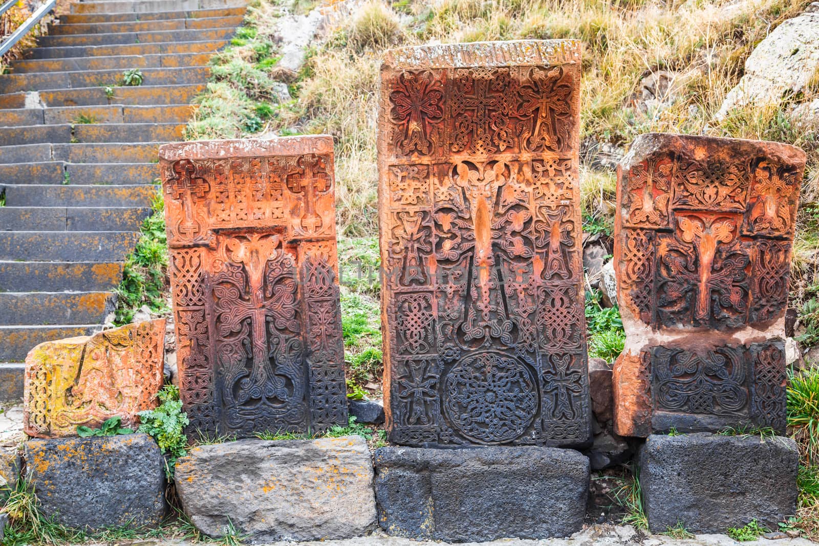 Khachkars are commonly use as tombstone but sometime are also use as memorials.