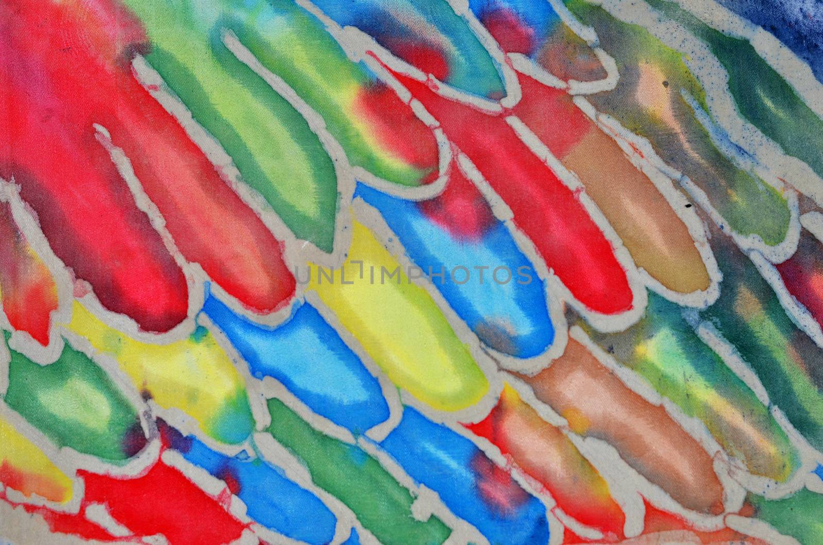 colorful abstract batik pattern detail 