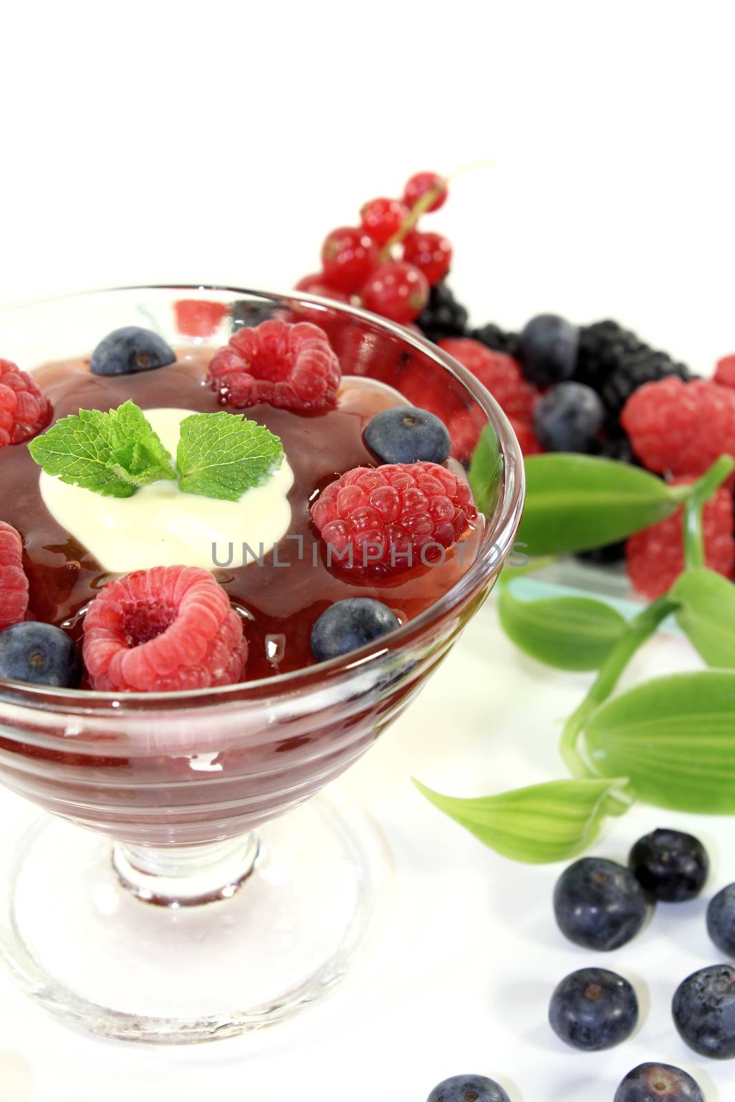 red fruit jelly with vanilla and lemon balm by discovery