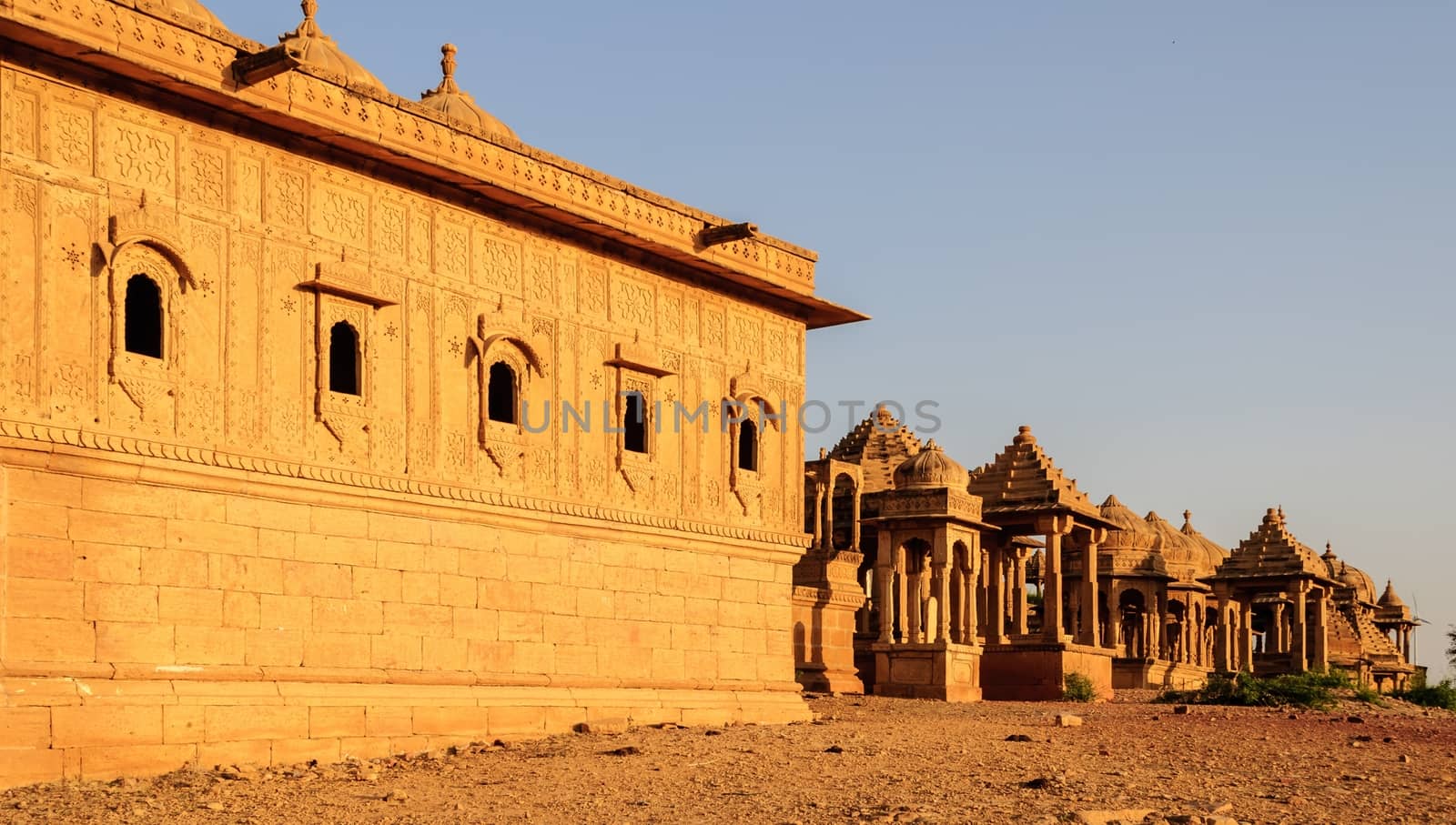 Cenotaphs of Bada Bagh, King's memorials, Jaisalmer, Rajasthan