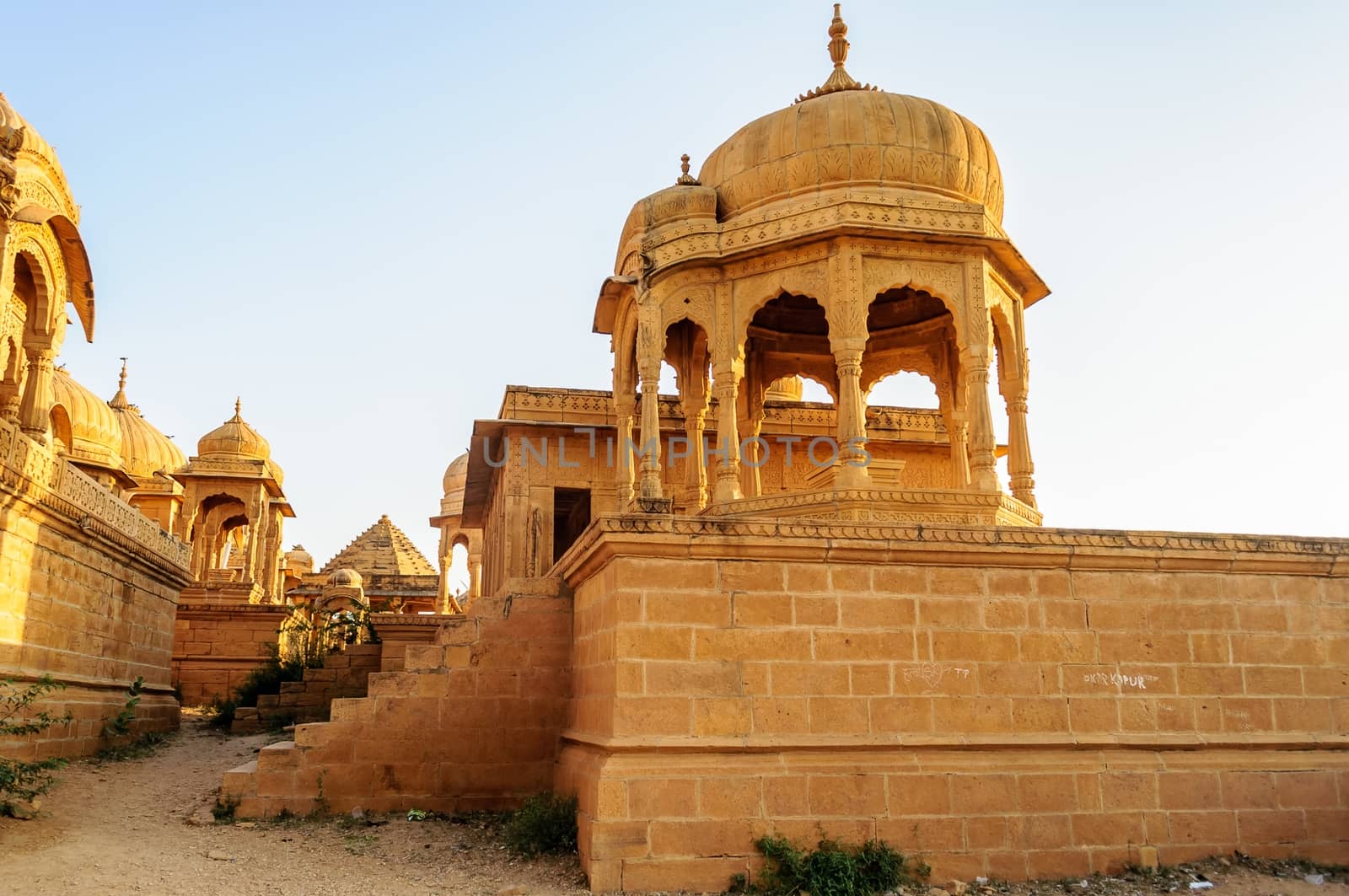 Cenotaphs of Bada Bagh, King's memorials, Jaisalmer, Rajasthan