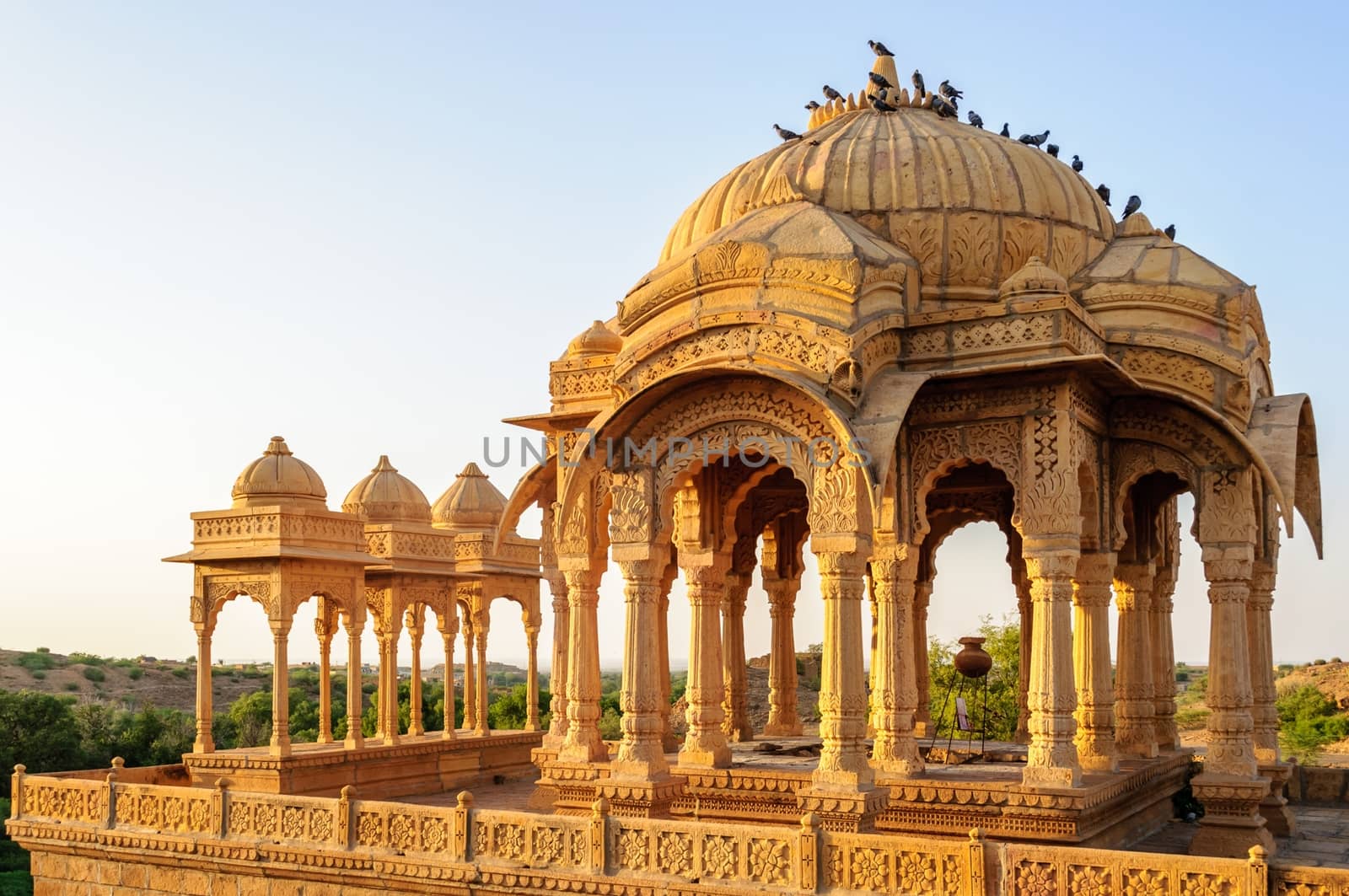 Cenotaphs of Bada Bagh, King's memorials, Jaisalmer, Rajasthan