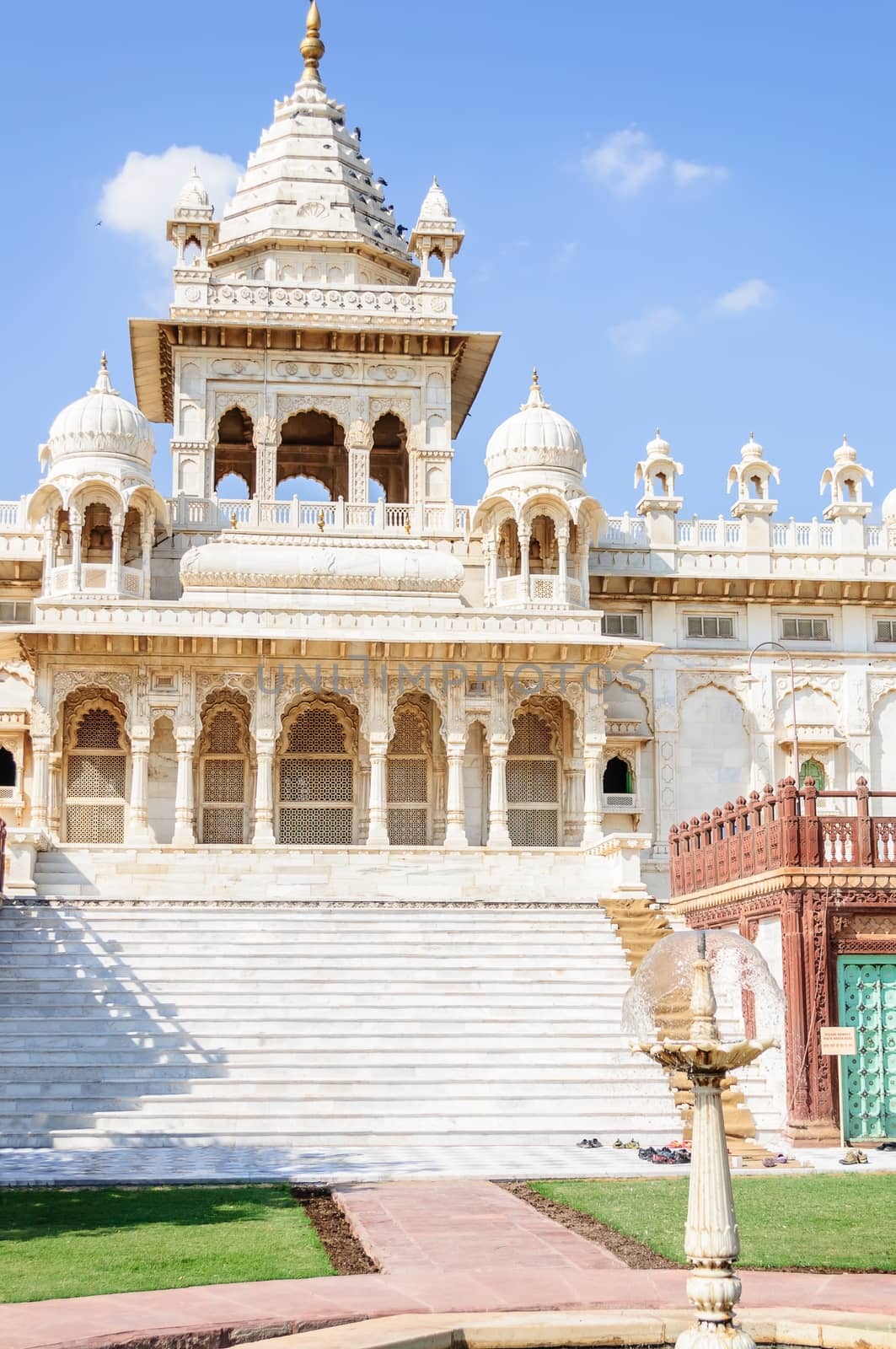 Different parts of  King's Memorials, Jaswant Thada, Jodhpur, Rajasthan, India