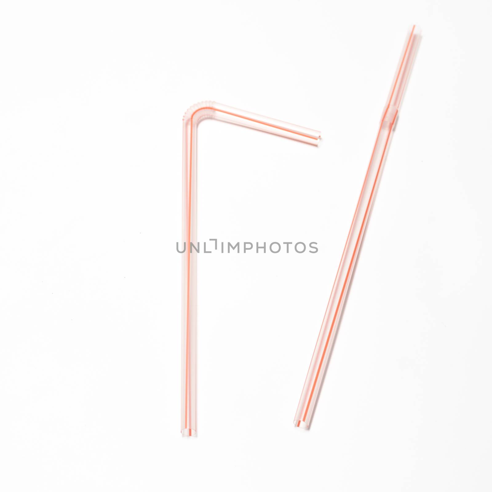 straw on a white background