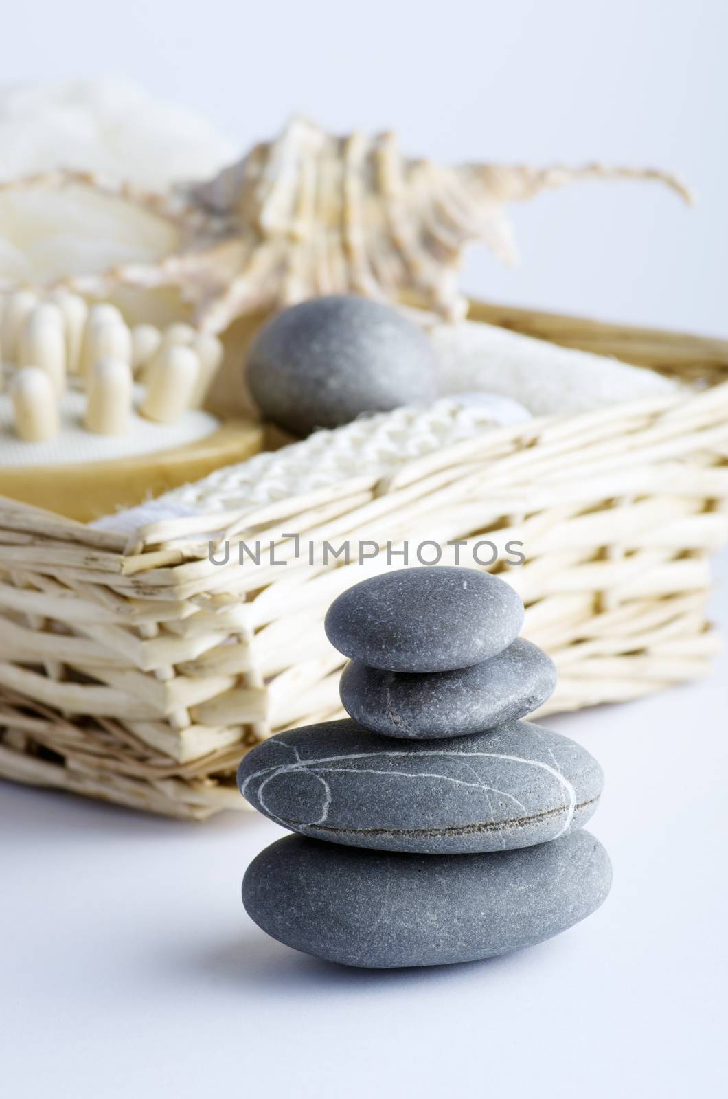 health spa setting over white background by dolnikow