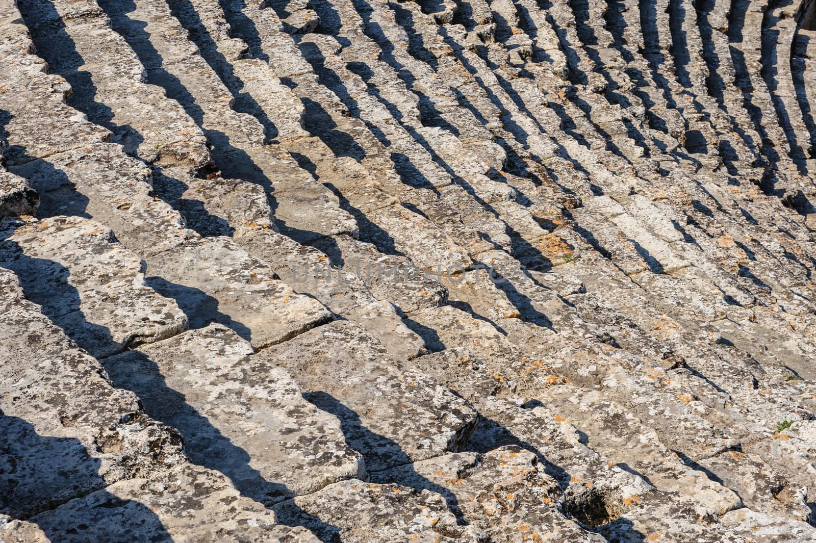 Steps at Ancient theater in Hierapolis by starush