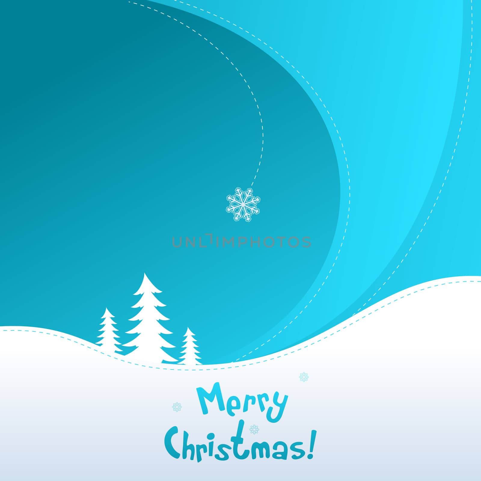 Merry Christmas Greeting Card by WaD