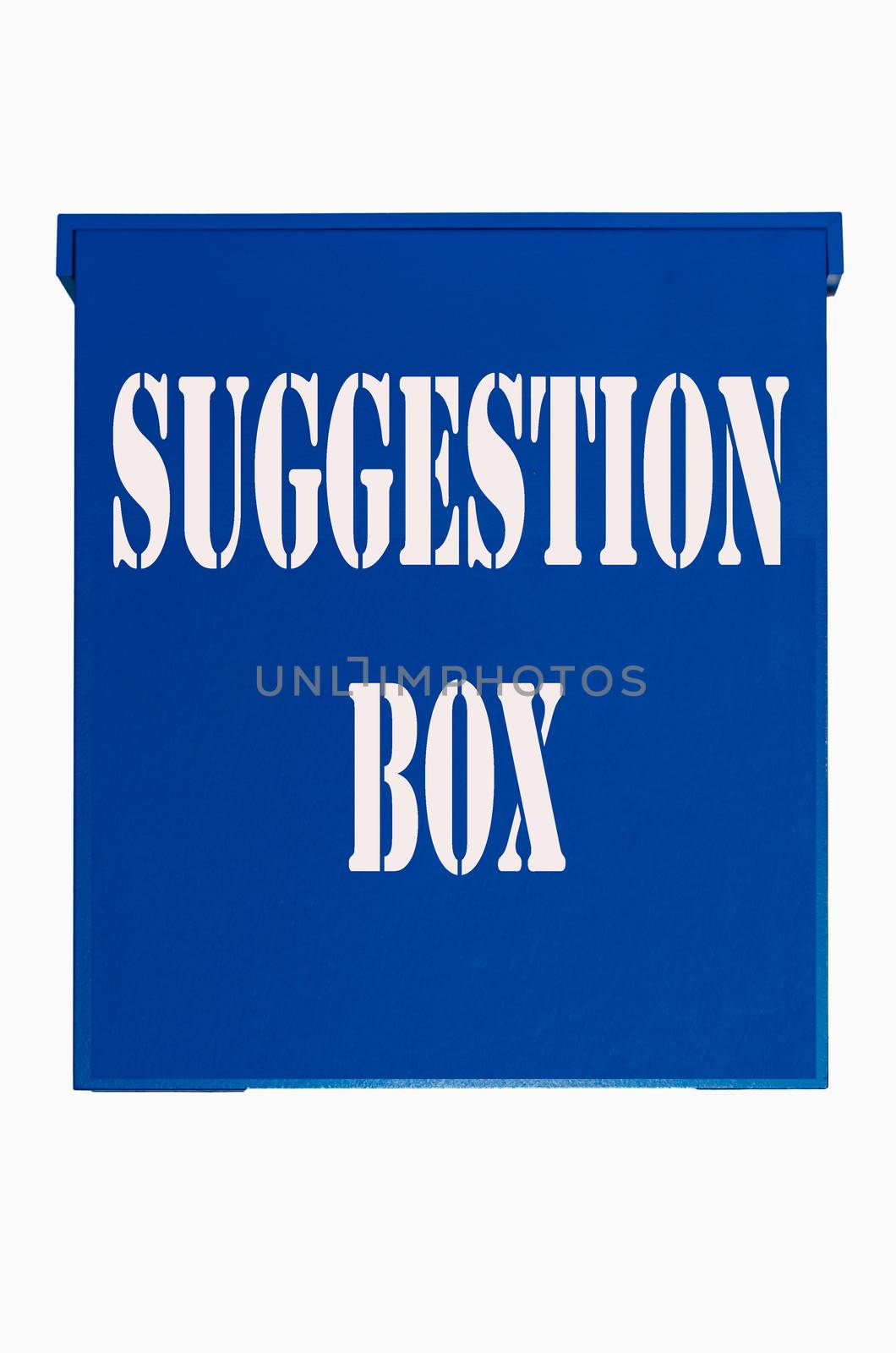 Blue wooden box, suggestion box,Ballot Box, by JFsPic