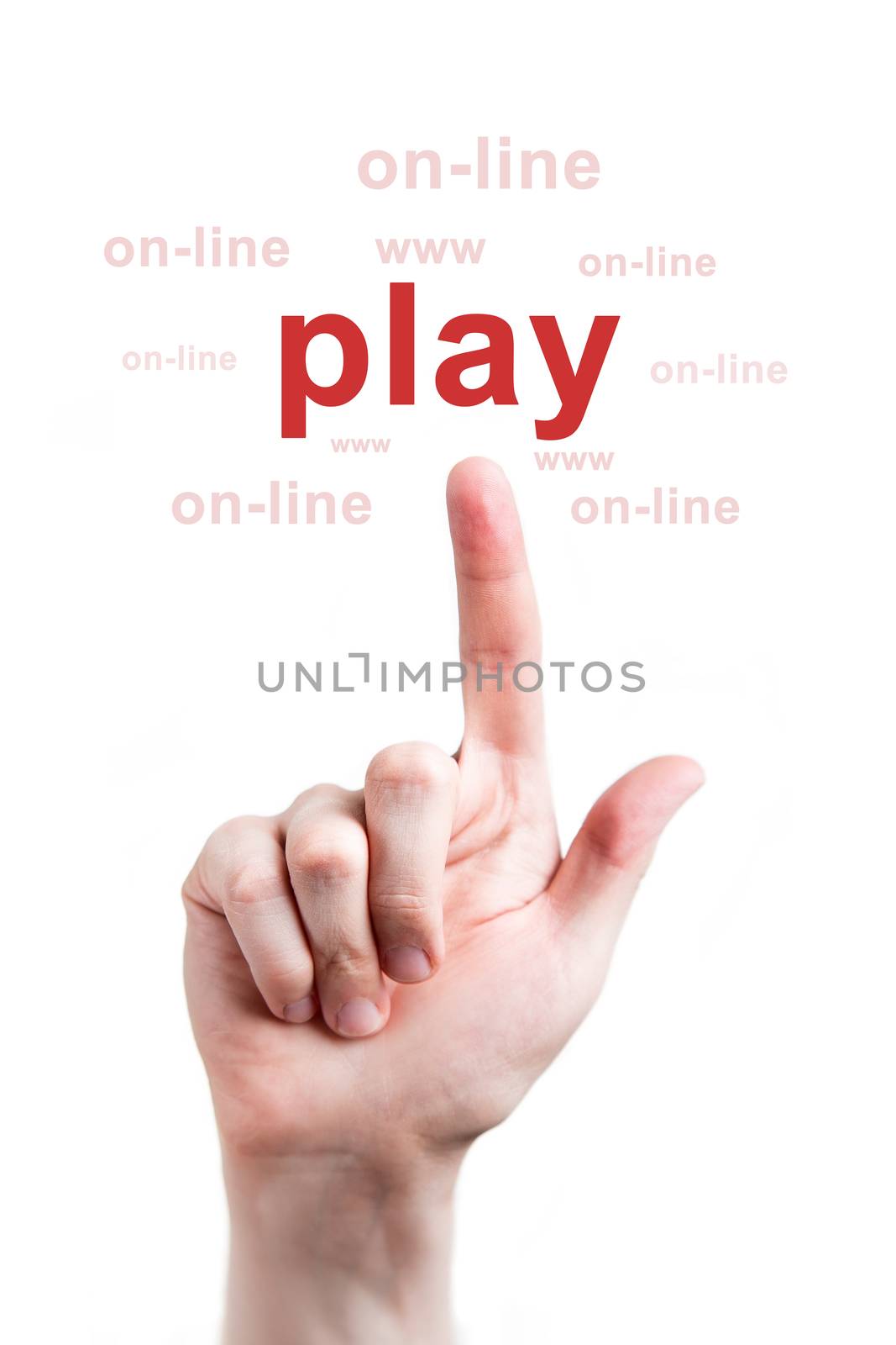Finger clicks word play online by MichalLudwiczak