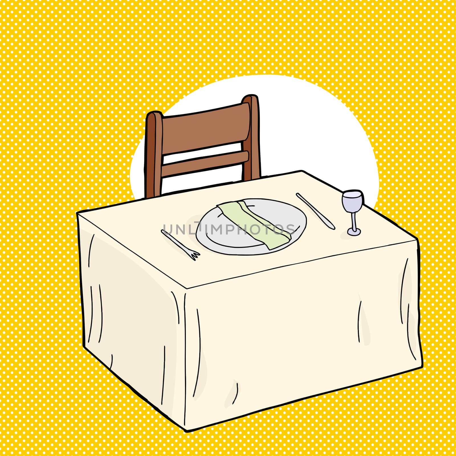 Fancy Table Over Yellow by TheBlackRhino
