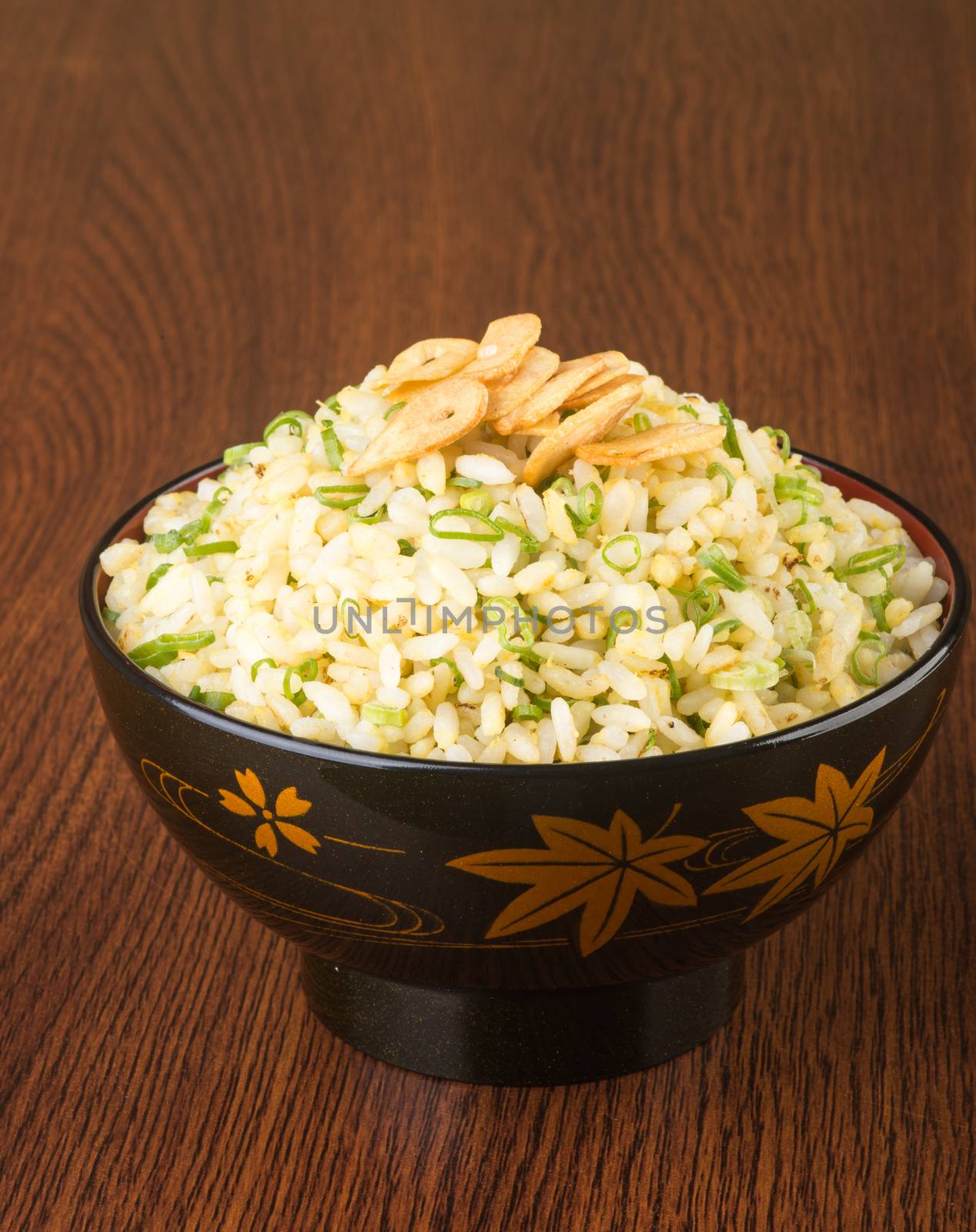 japanese cuisine. fried rice on background