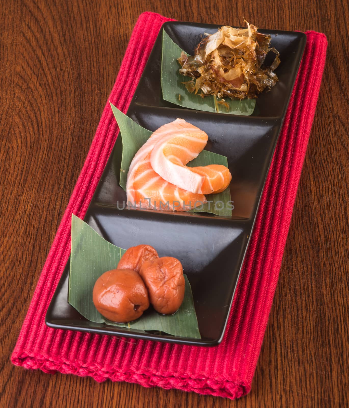 japanese cuisine. sashimi on background