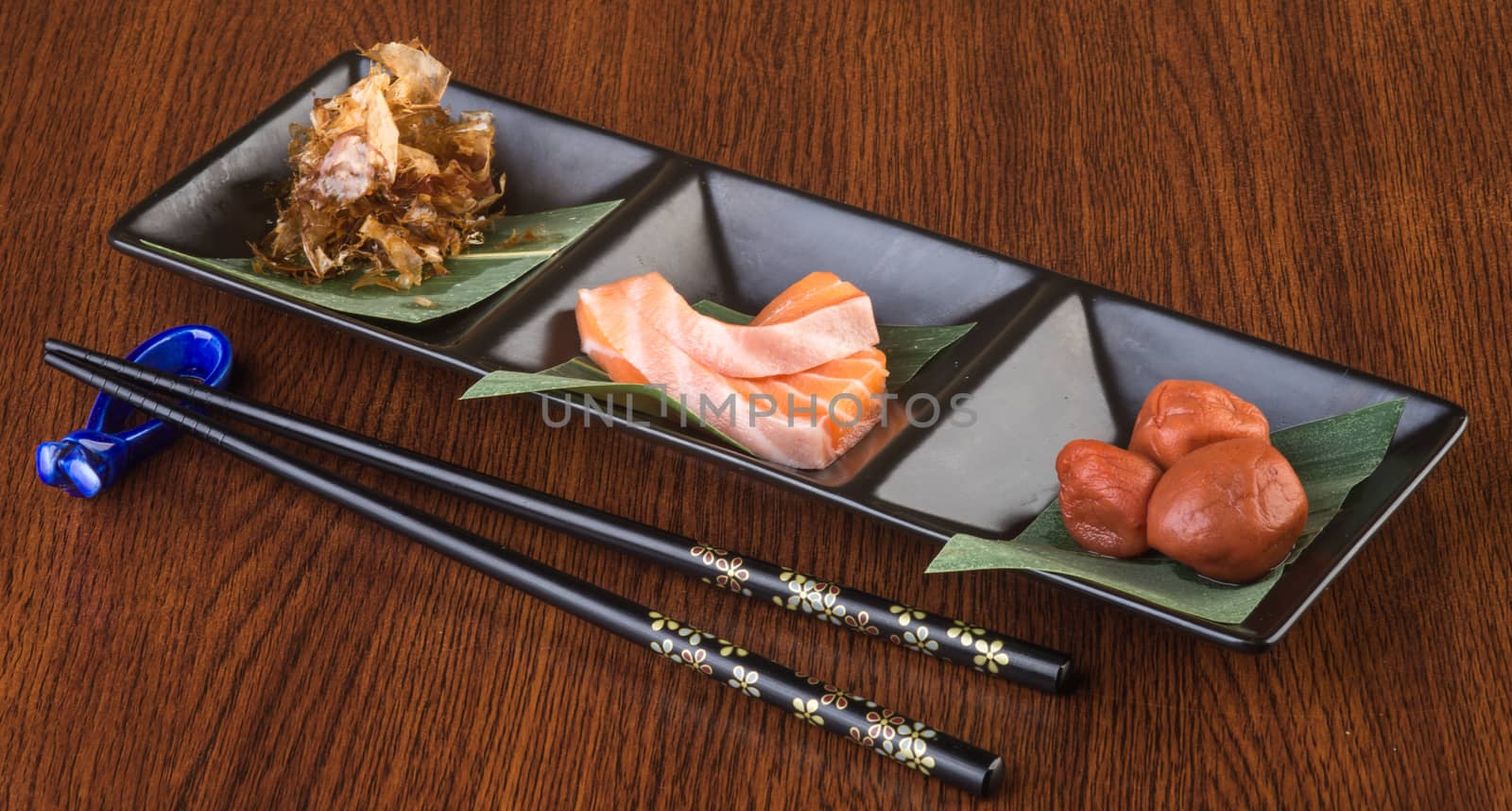 japanese cuisine. sashimi on background
