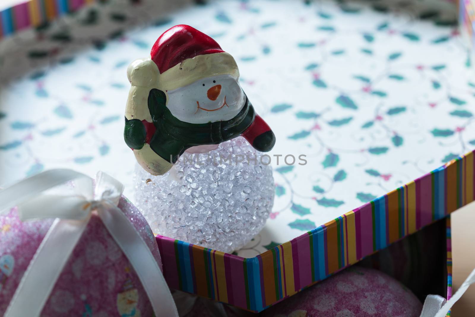 Christmas and New Year decoration. Selective focus. Creative background