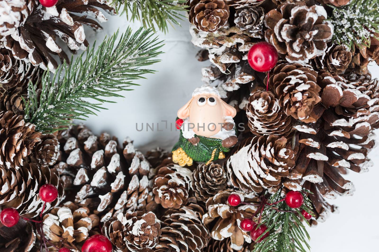 Christmas and New Year decoration. Selective focus. Creative background