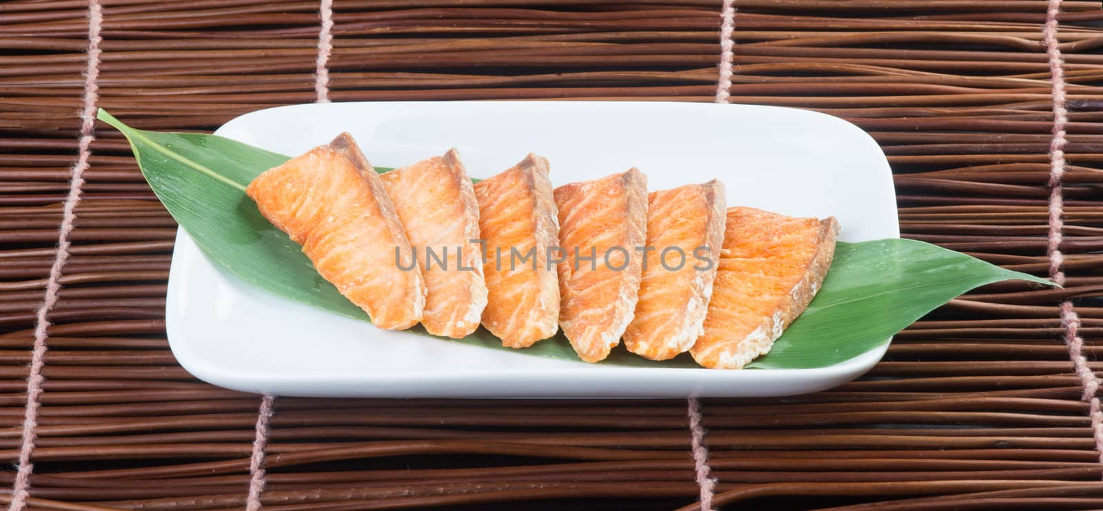 japanese cuisine. fried fish on the background by heinteh