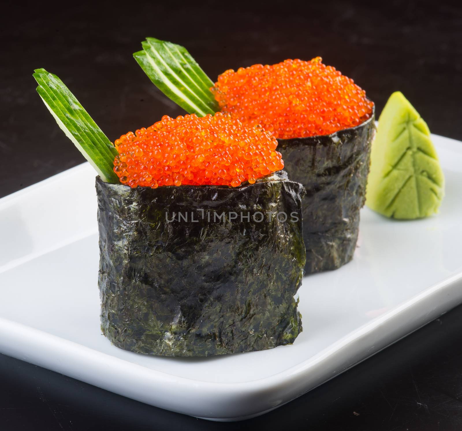 japanese cuisine. sushi on background