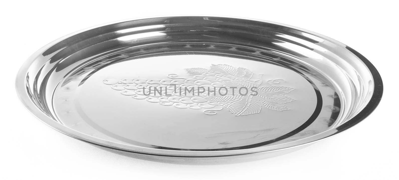 metal empty tray on a background by heinteh