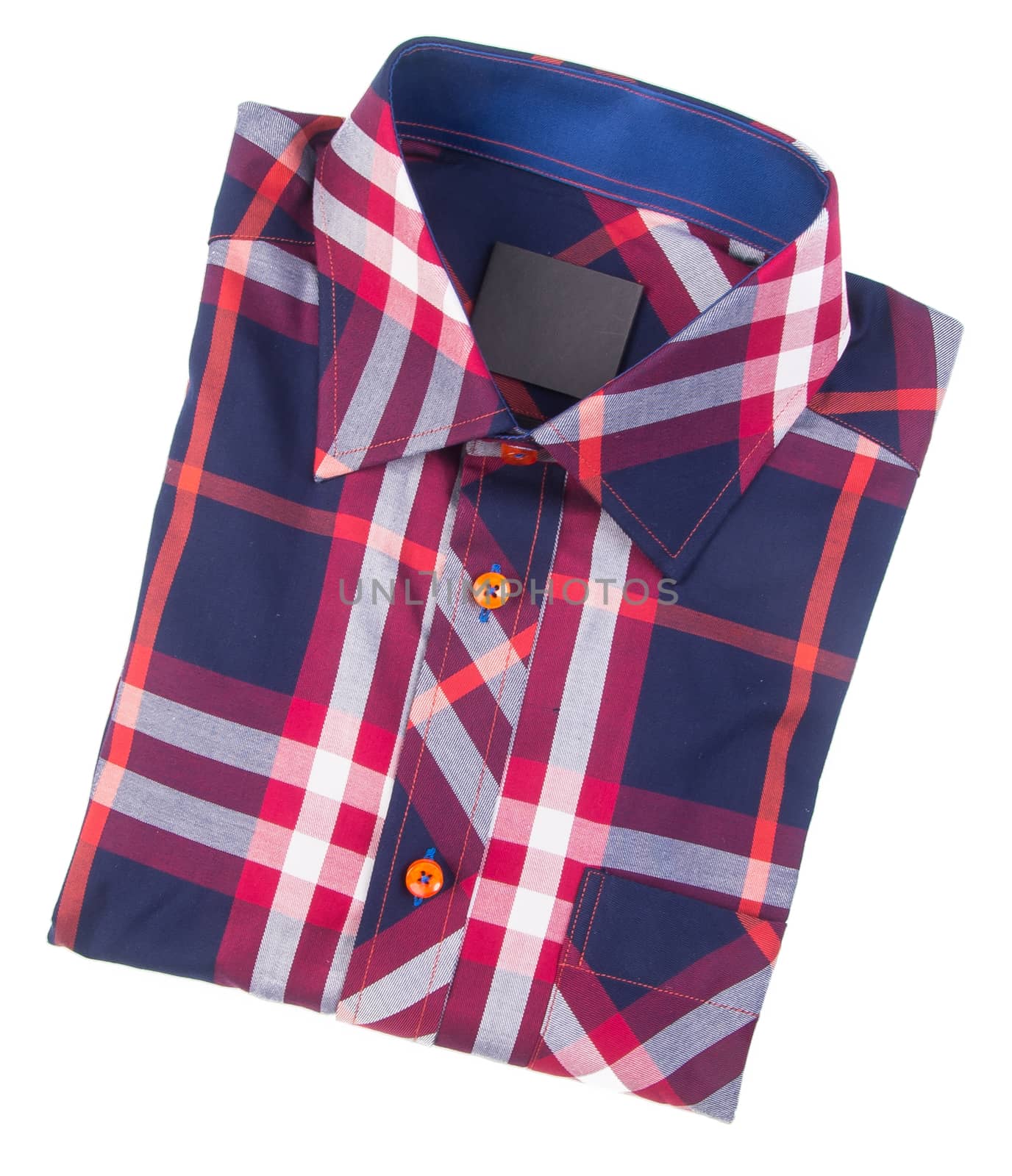 shirt. mens shirt folded on background