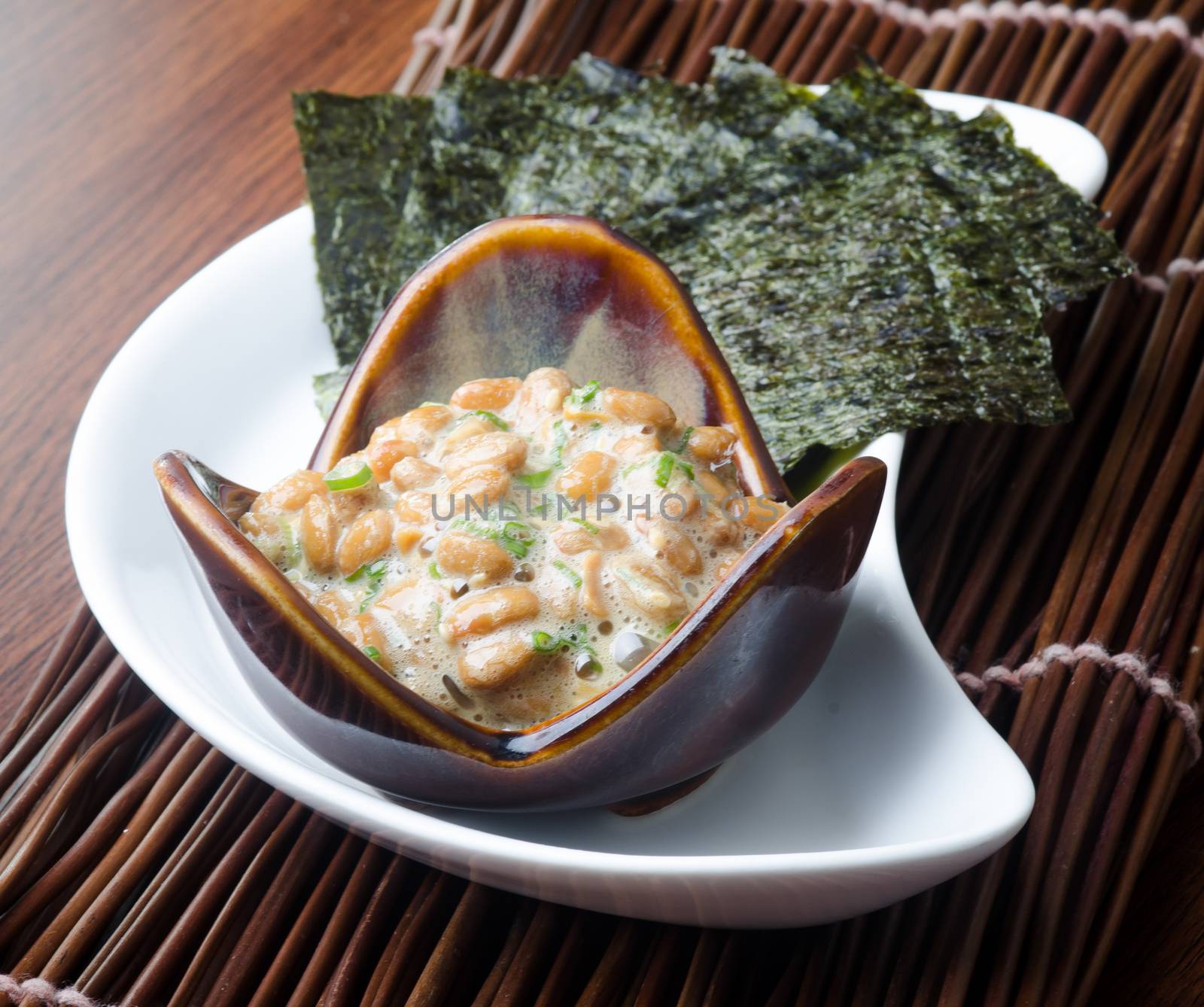 japanese natto on a background