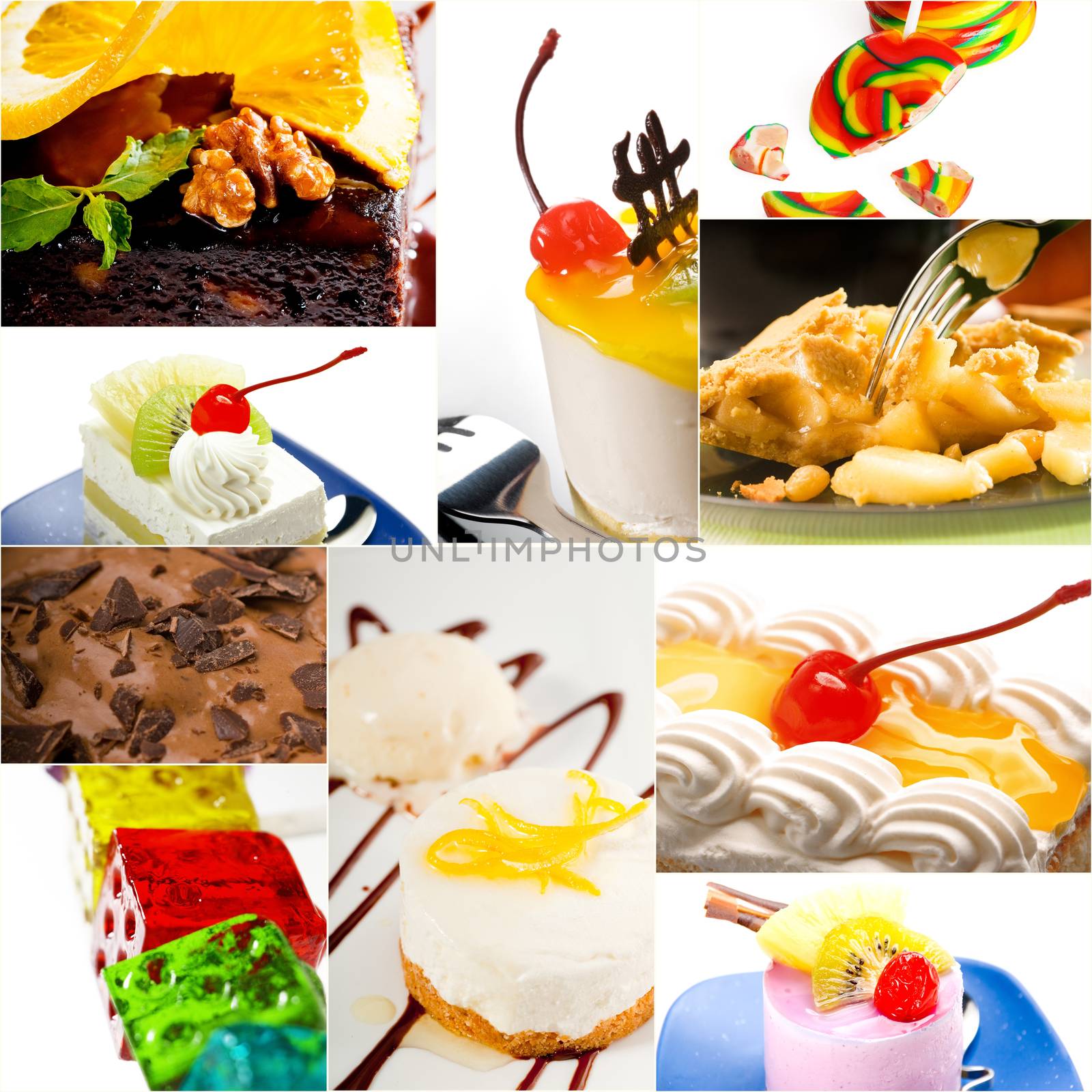 dessert cake and sweets collection collage by keko64