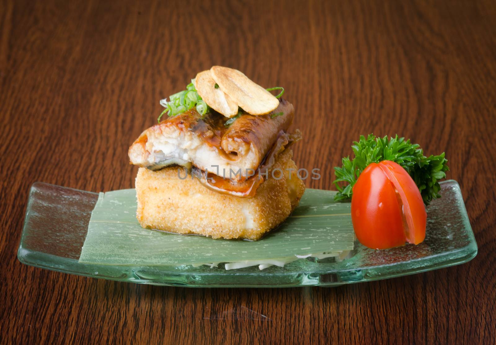 japanese cuisine. unagi or eel on the background by heinteh