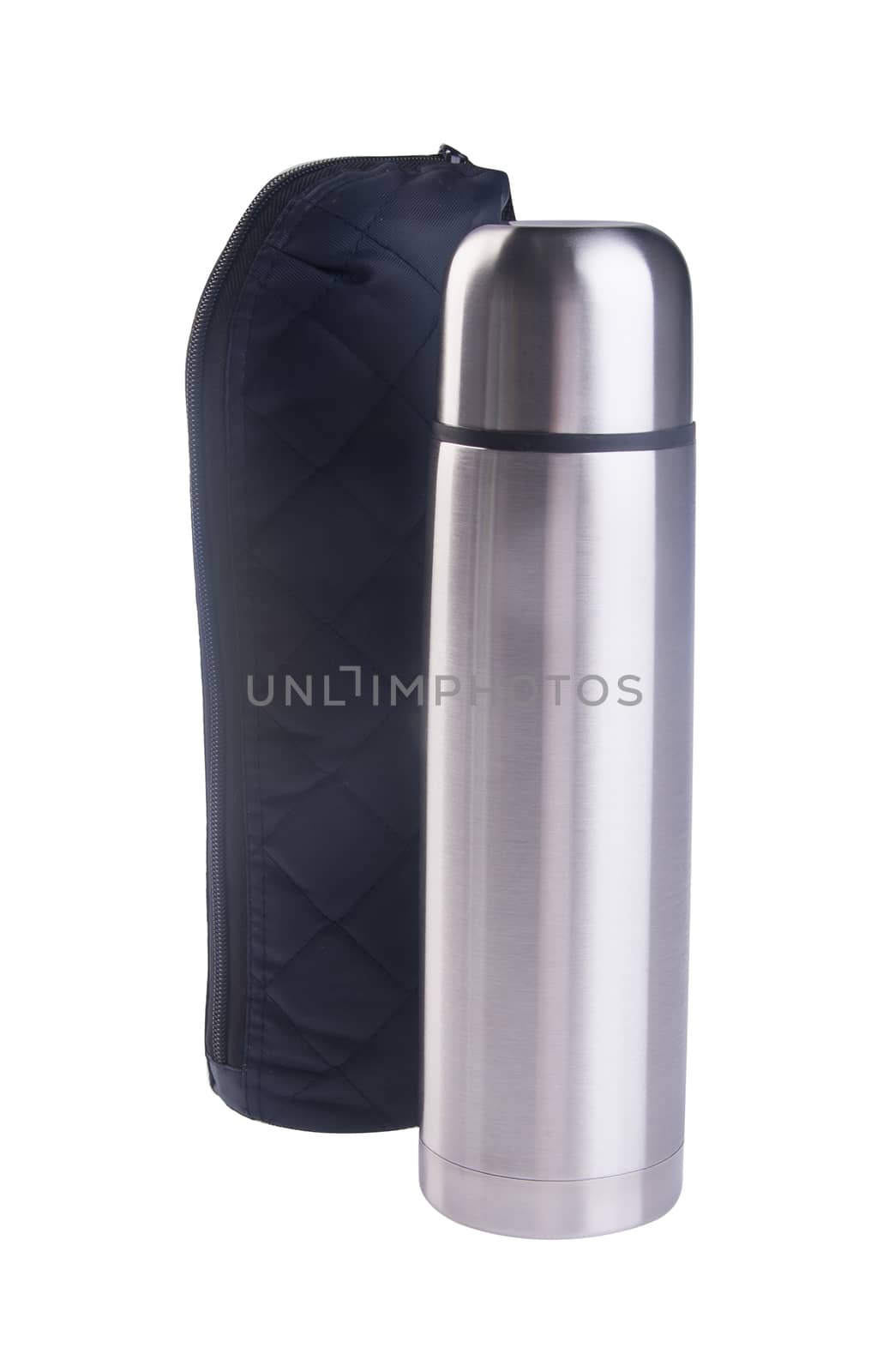 Thermo flask. Thermo flask on the background