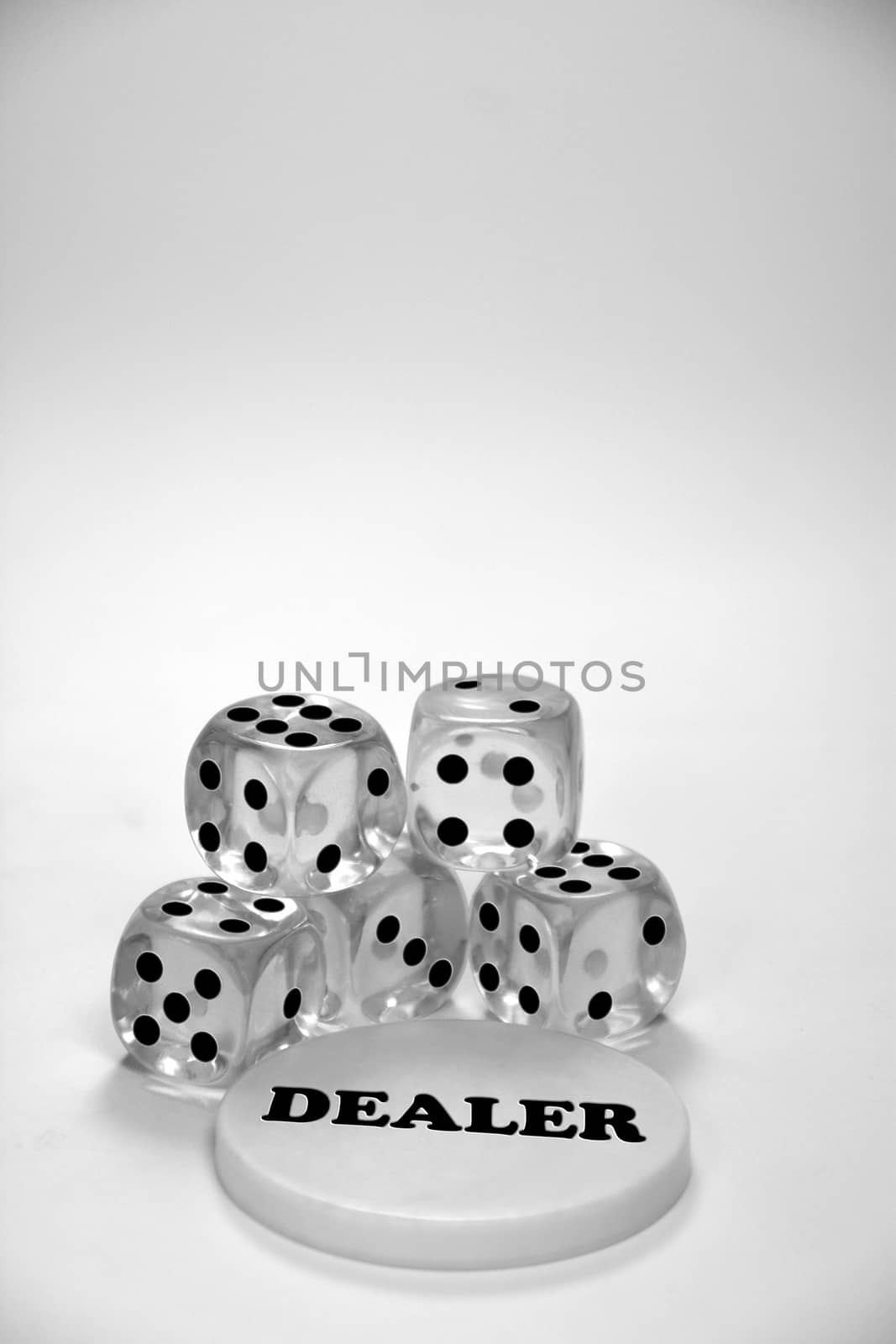Transparent gambling dices. by photosampler