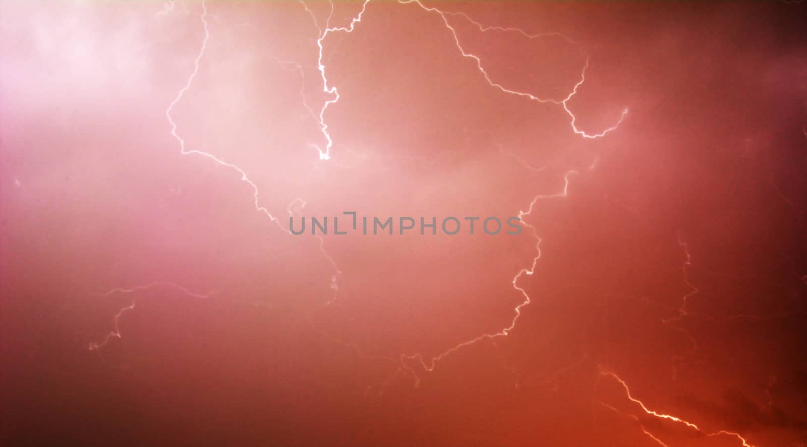 Lightning strike with post production.