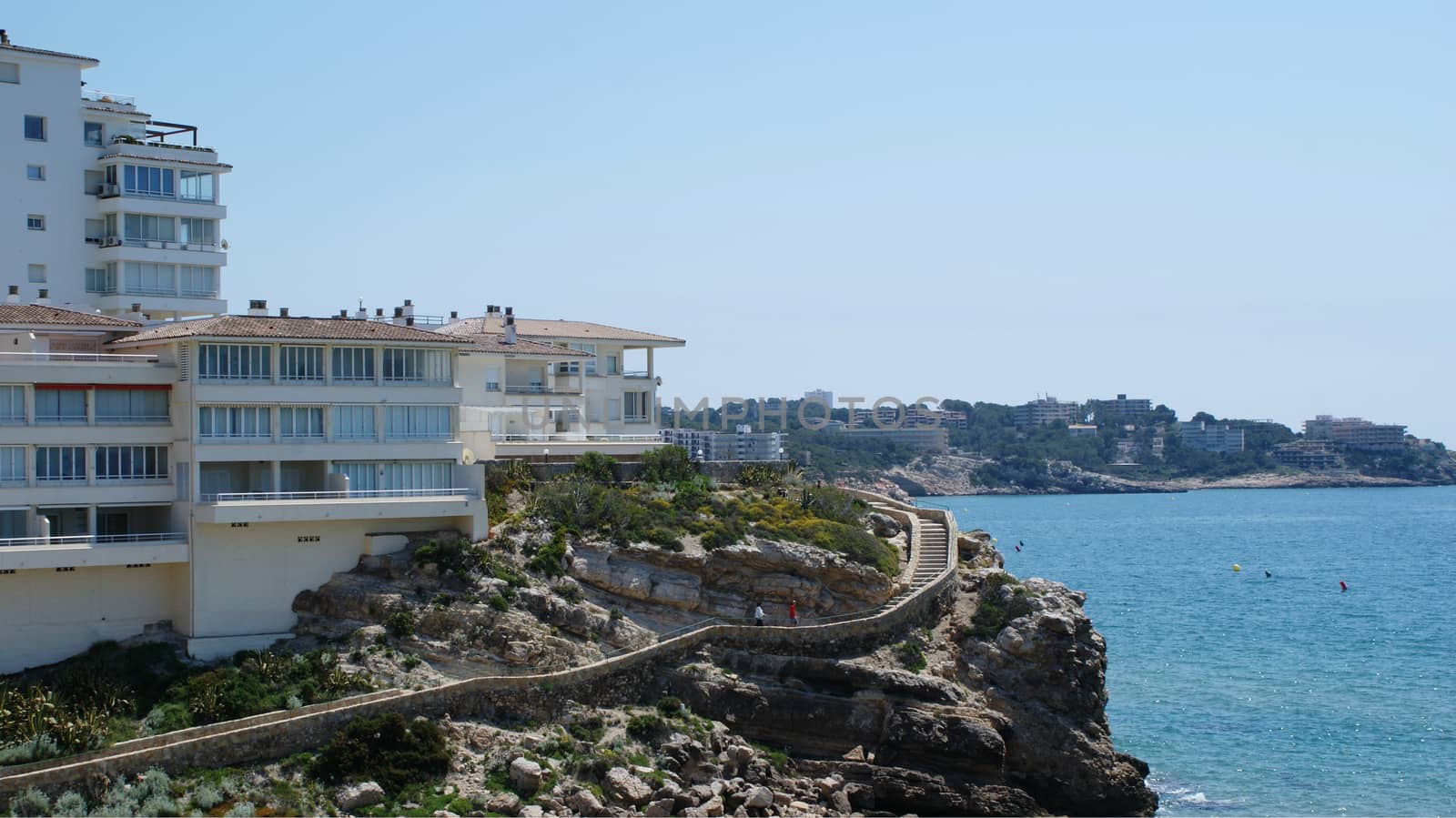 Hotels near the sea, nice resort in Spain