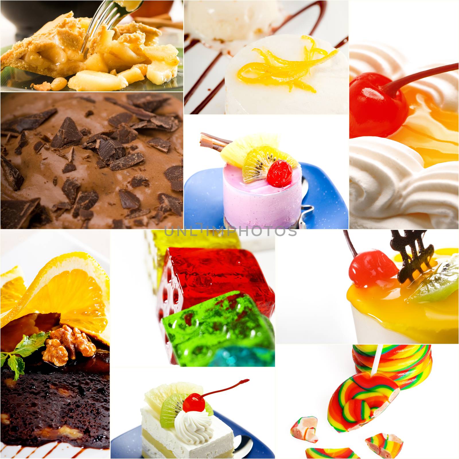dessert cake and sweets collection collage by keko64