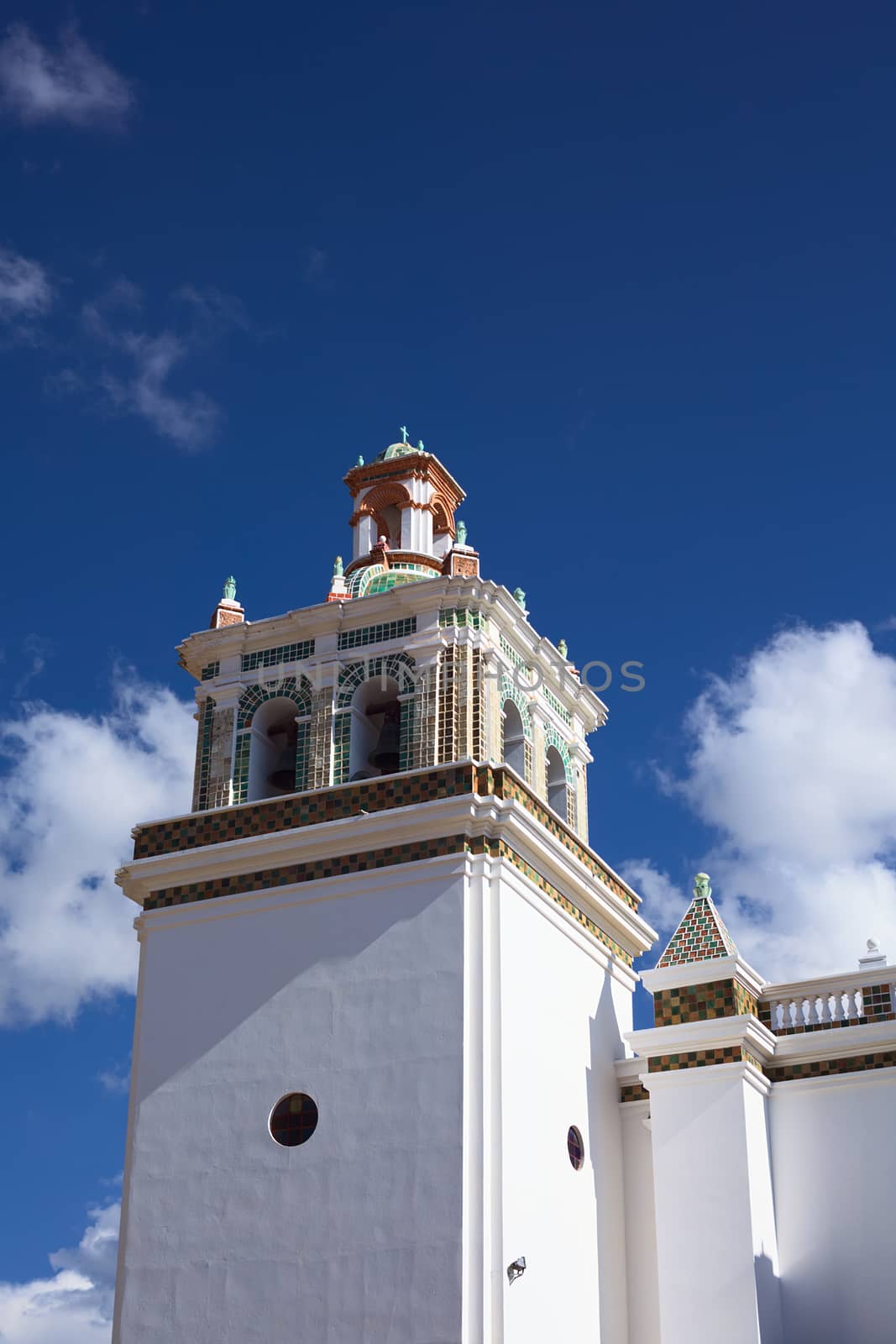 Bell Tower of the Basilica in Copacabana, Bolivia by sven