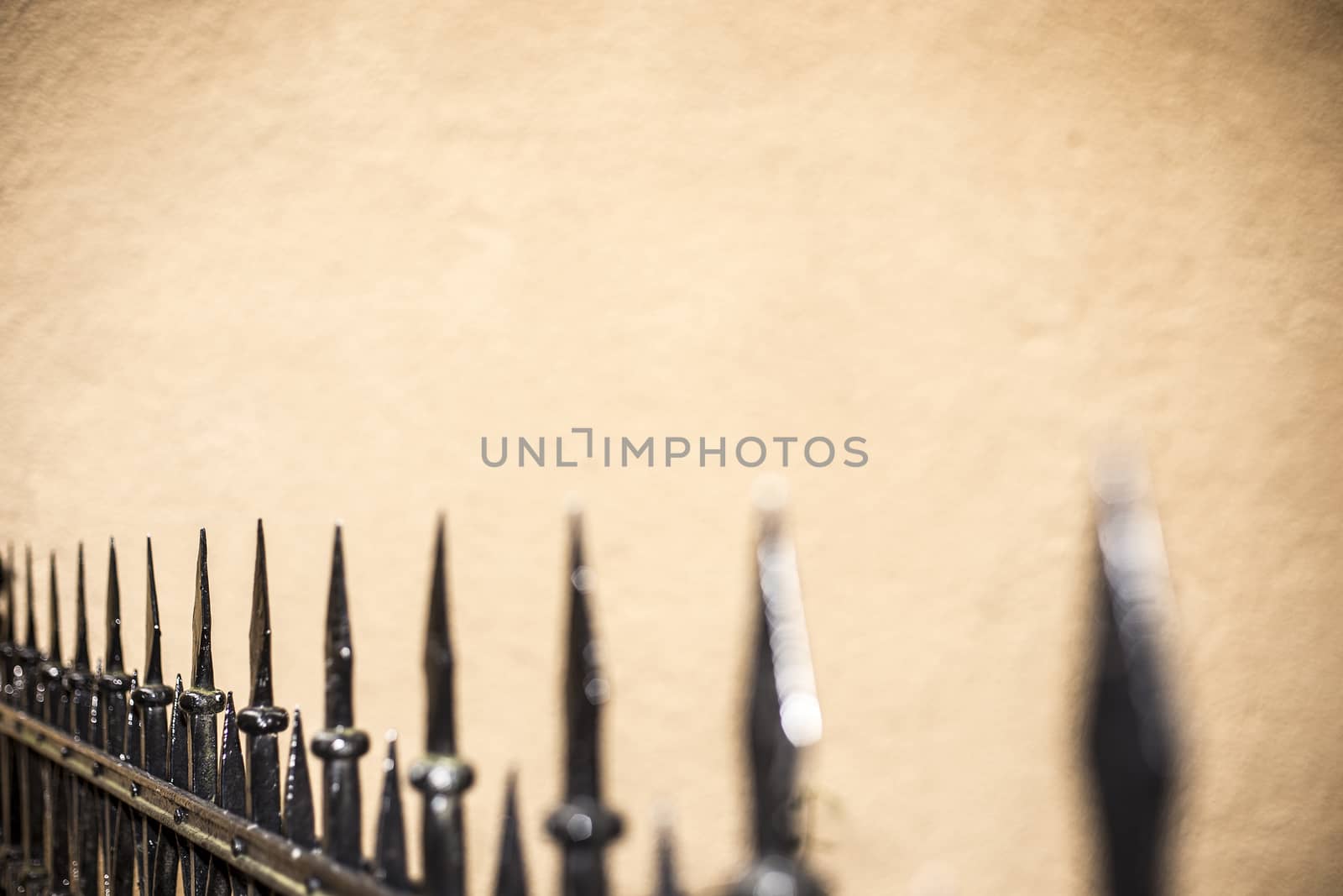 Spike iron fence by photosampler