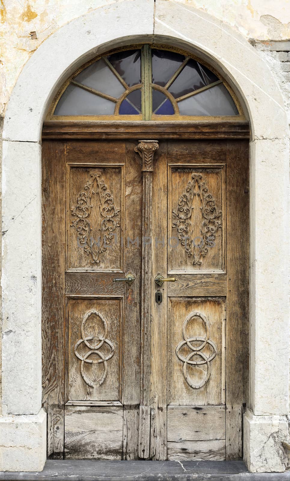 Carved wooden door  by photosampler