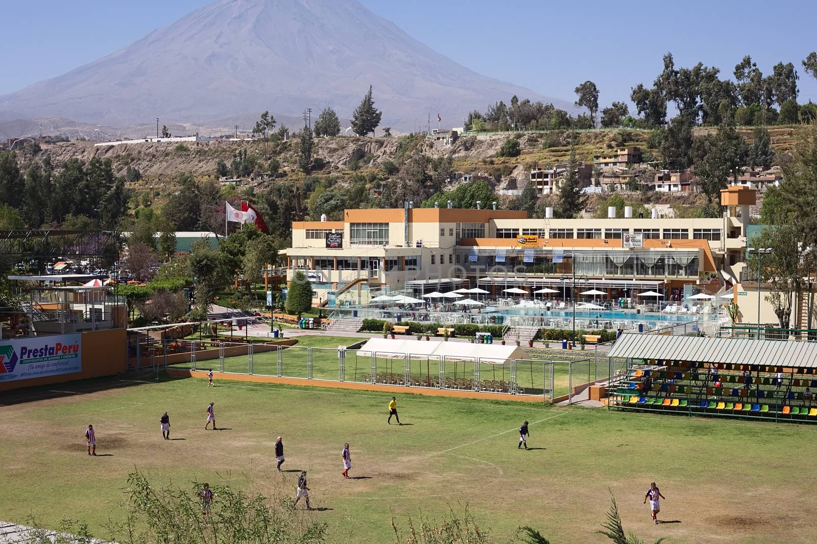 Playing Football at Club Internacional Arequipa, Peru by ildi