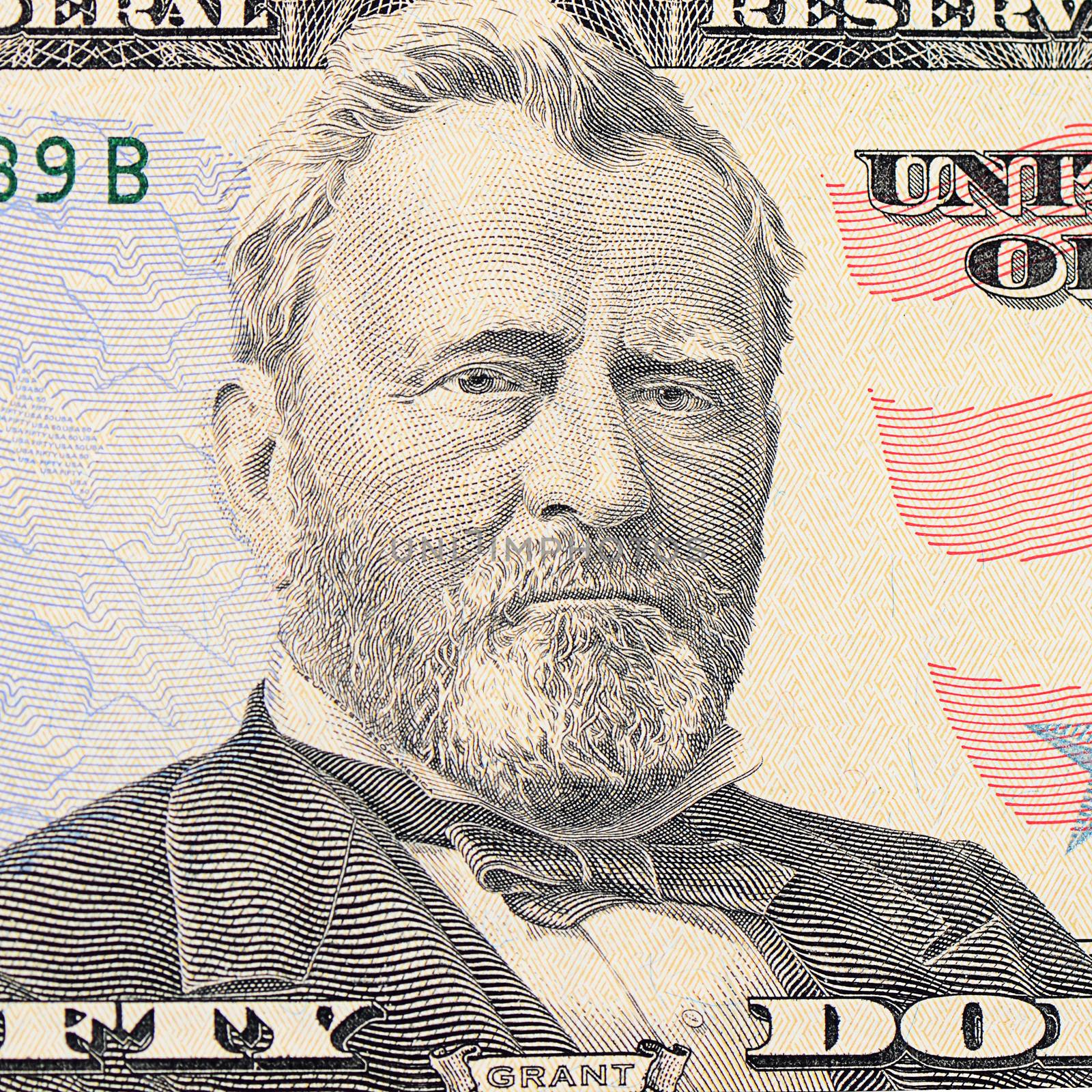 The face of Grant the dollar bill