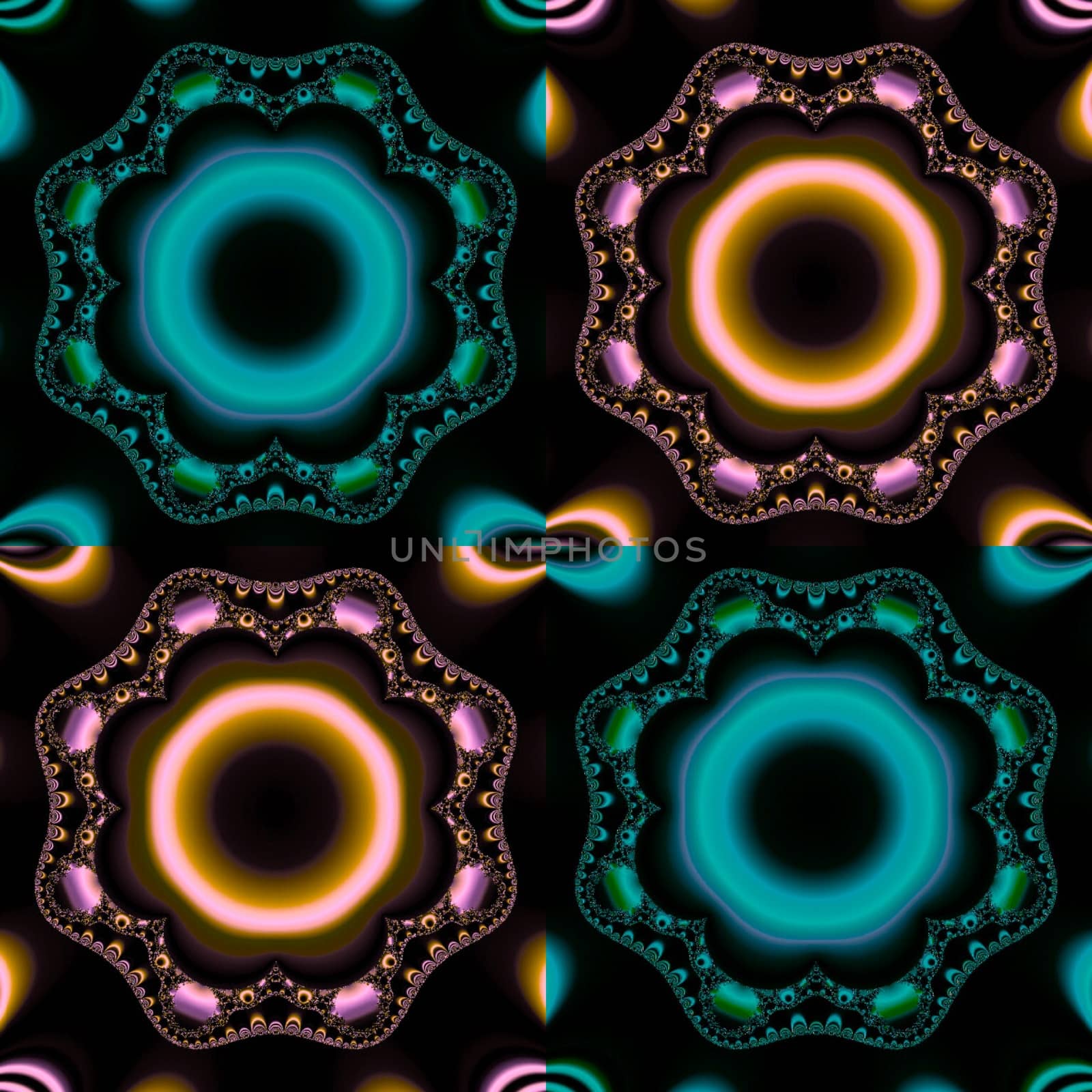 Digital computer graphic - abstraction seamless ornament for design.