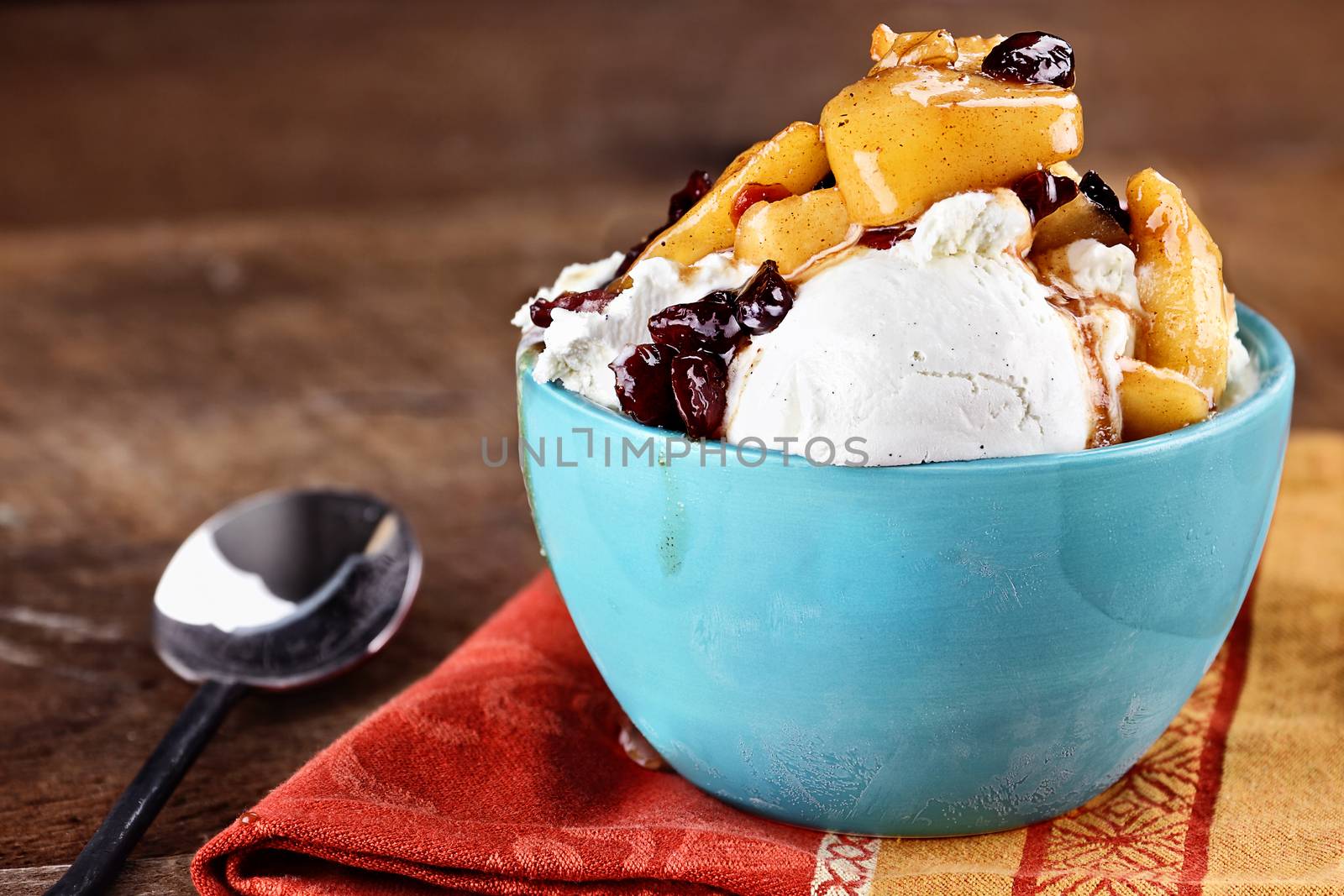 Vanilla Ice Cream with Apple Cranberry Crisp by StephanieFrey