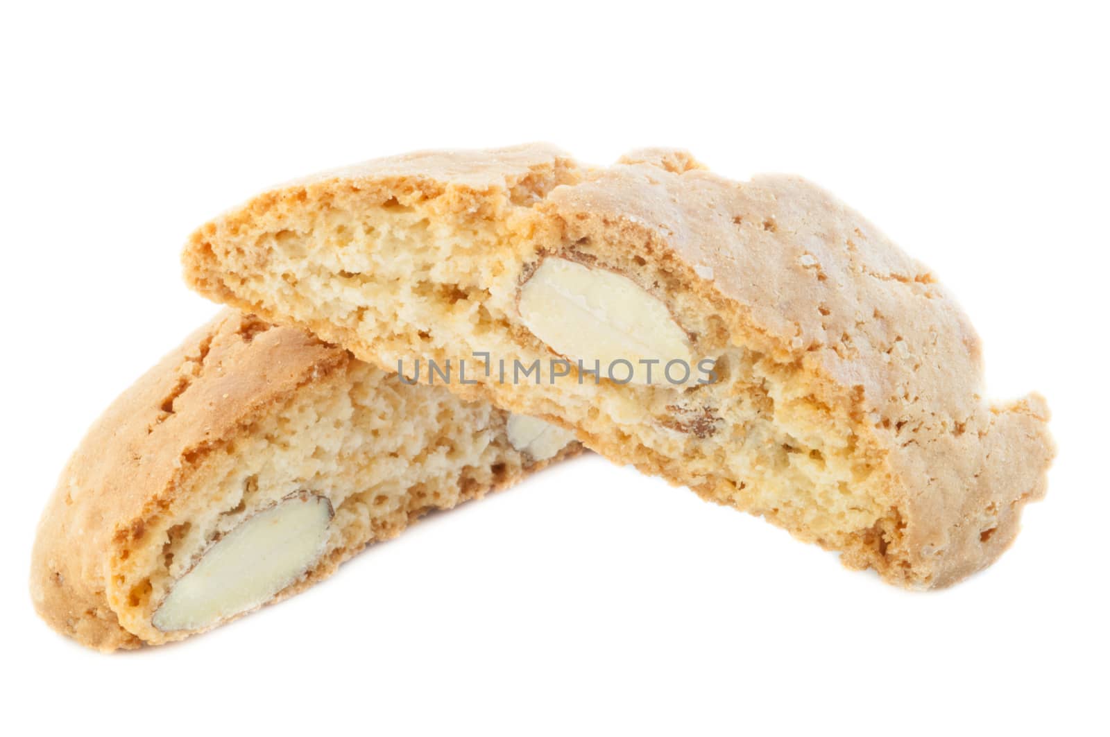 beautiful background of typical italian cookies: cantucci biscuits of Prato